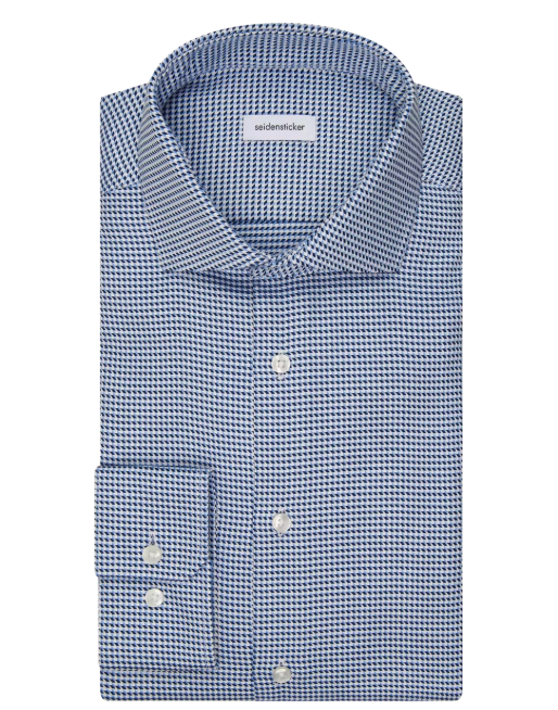Seidensticker Hemd Regular Fit - Spread Kent |-Mid Blue - Größe 42 - 100% Baumwolle