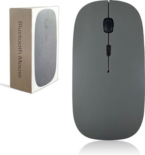 K&L Kabellose Maus - Kabellose Bluetooth Maus Laptop - Geräuschlos - Wiederaufladbar - Grau