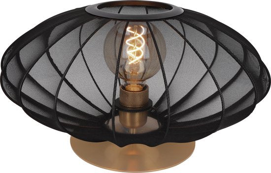 Lucide CORINA – Tischlampe – Ø 40 cm – 1xE27 – Schwarz – Japandi