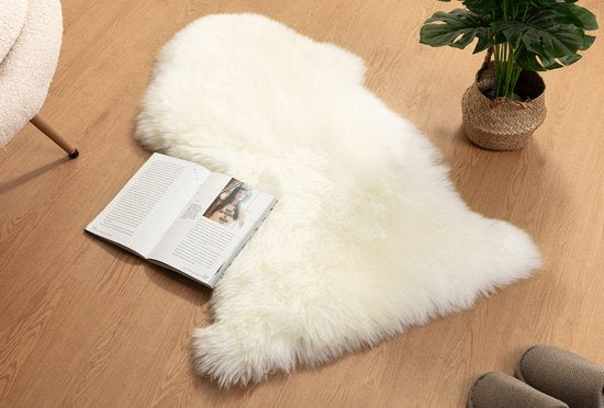 Home&Comfort Schafsfell - Creme - 90x60 cm - Weiches & warmes Schafsfell