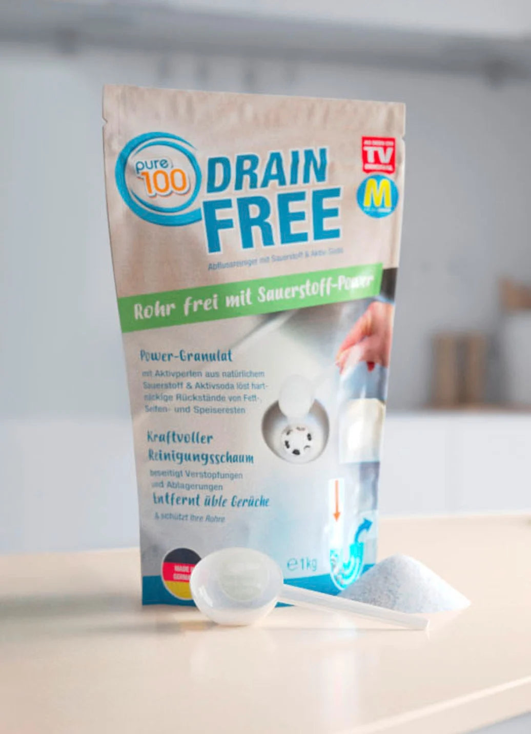 Pure100 DrainFree Abflussreiniger 1 kg