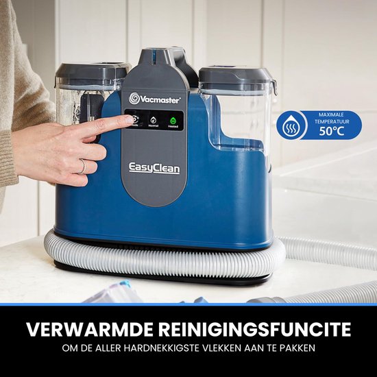 Vacmaster Easyclean Thermo – Beheizbarer Teppichreiniger – Fleckenentferner, bis zu 50 °C beheizbar – Reinigungsgerät mit Heizfunktion – Möbelreiniger 1200 W – Polsterreiniger mit Reinigungsmittel