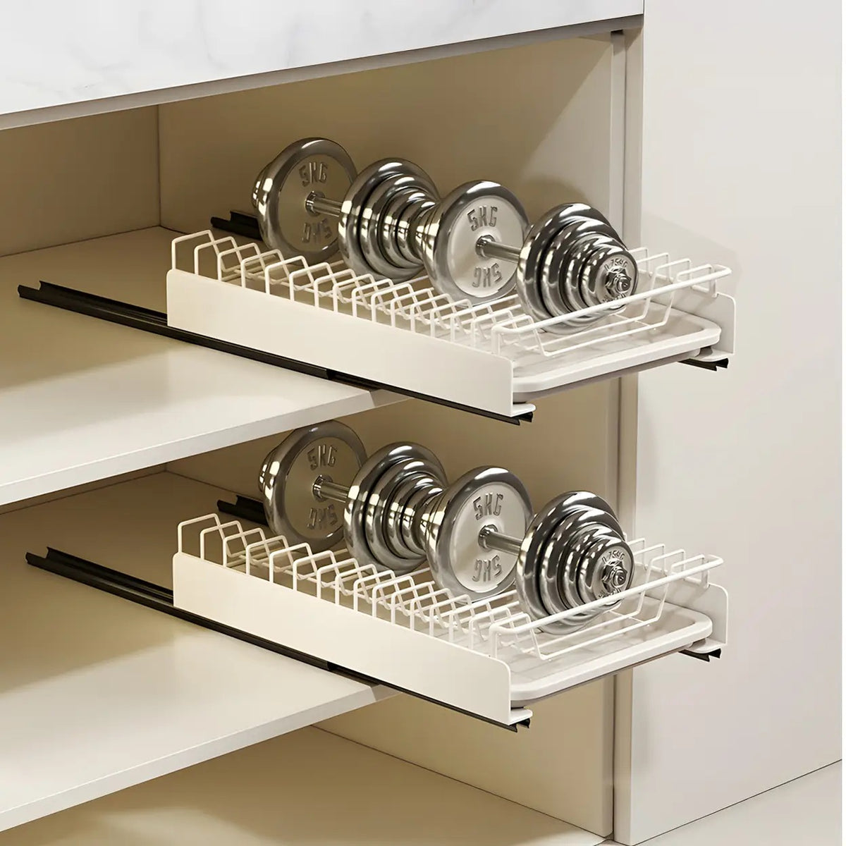 VIVREAL S3825W Ausziehbarer Abtropfkorb mit Auffangschale – 39 x 25,2 x 8 cm