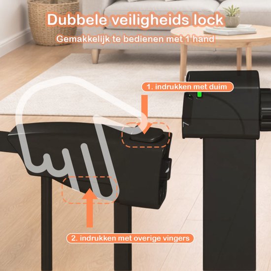 Treppengitter ohne Bohren – 76 bis 82 cm – Sicherheitsgitter – Klemmbefestigung – Kindergitter – Hundegitter – Schwarz