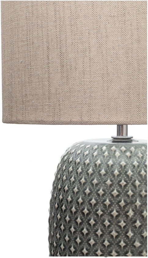 Pauleen LED-Tischlampe „Pretty Classy“ – E27 – max. 60 W – Wohnzimmer, Schlafzimmer und Esszimmer – Grau/Beige
