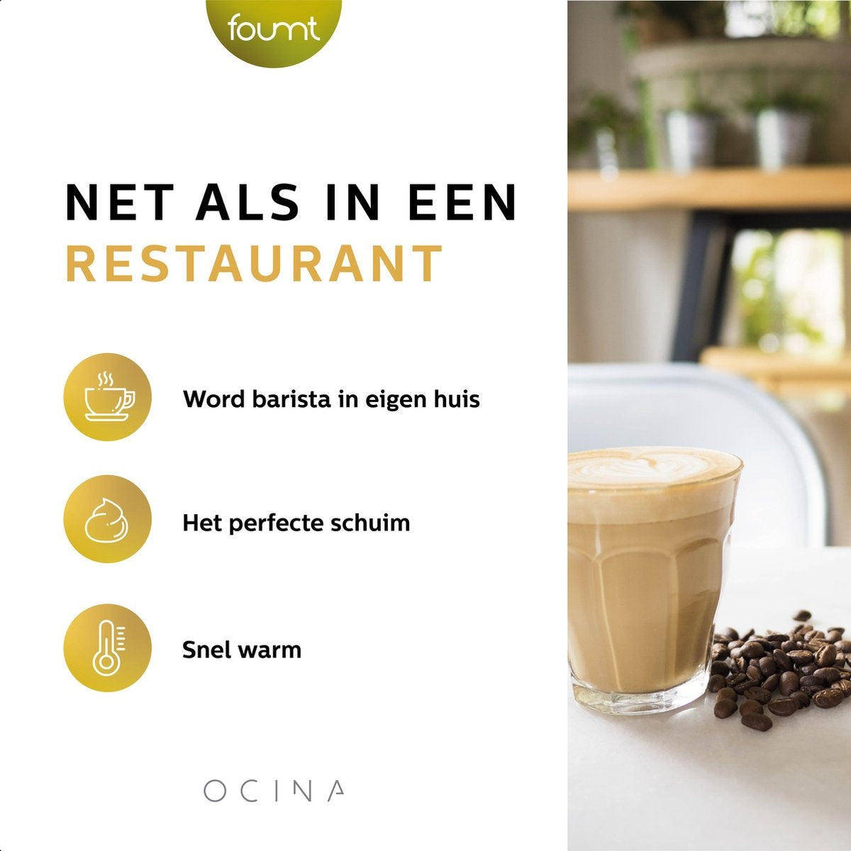 Ocina - Milchaufschäumer Klein - Schwarz