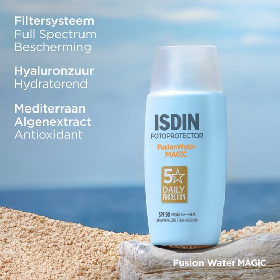 ISDIN – Fotoprotector Fusion Water Magic SPF50+ – 50 ml – Sonnenschutz für das Gesicht