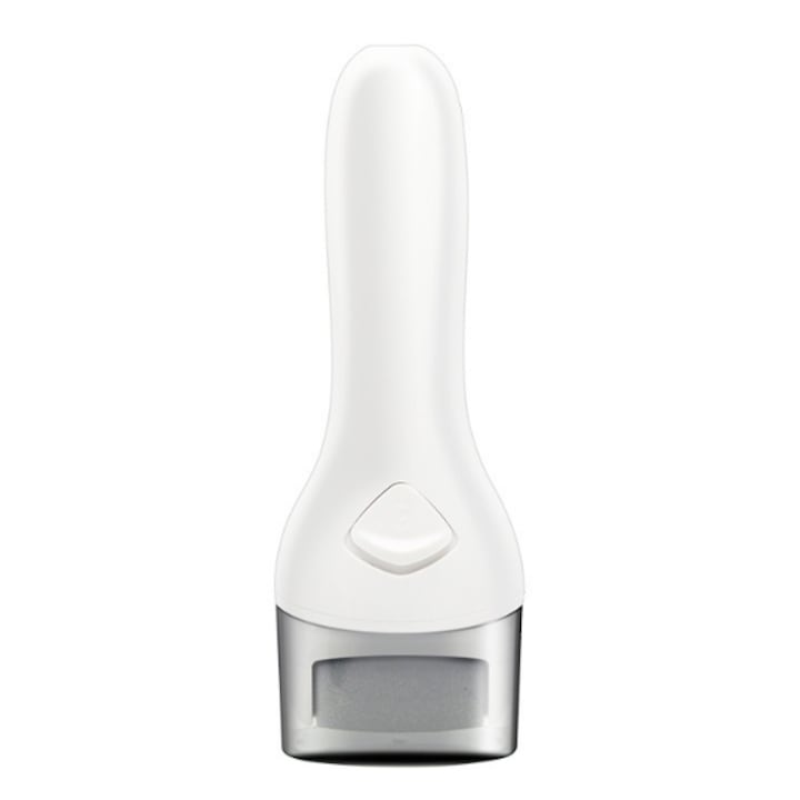 MAKS MYB-116 Elektrische Fuß- und Fersenfeile - Kabellos & USB aufladbar - Mit LED & 2 Feilenköpfen - Weiß