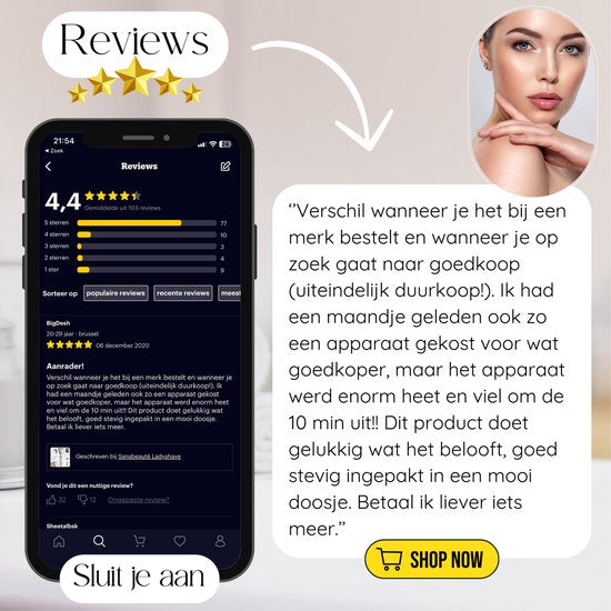 2-in-1 Ladyshave + 2 Extra-Scherköpfe - Gesicht - Achseln - Beine - Bikinizone - Rasierer Frau - Elektrischer Epilierer - Haarentferner Damen - Trimmer Frau - Intimzone Schamhaare - Ladyshaves Bikini