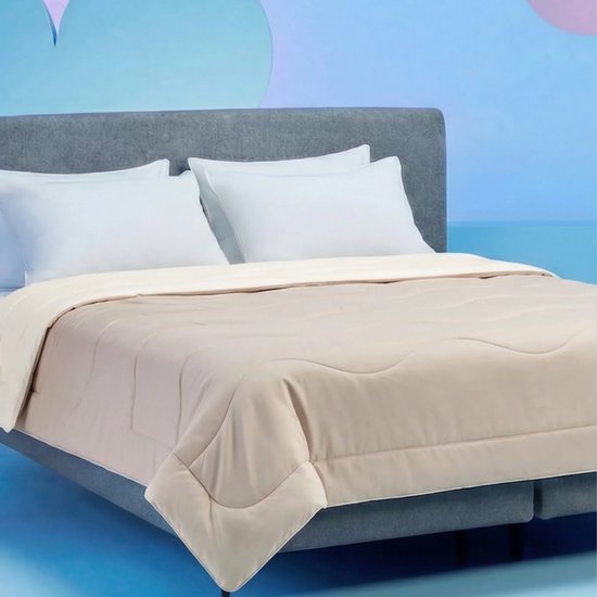 Cloudpillo Kühldecke – Kühldecke 240 x 220 cm – Natural Sand – Beidseitig kühlend – Sommerbettdecke ohne Bezug – Immer kühl schlafen
