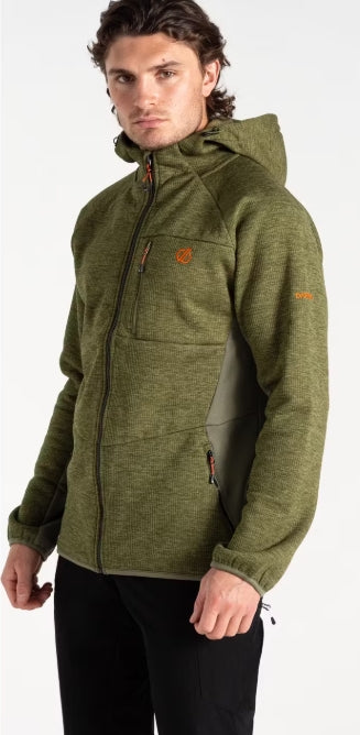 Dare2B Strickfleece-Hoodie für Männer - Khaki Grün - Größe L