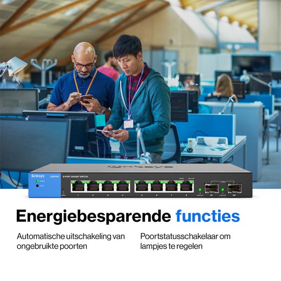 Linksys LGS310C – Netzwerk-Switch – Managed – 8 Ports – 2 SFP-Ports – Schwarz
