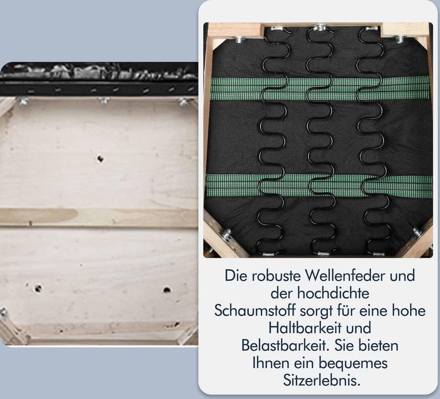Yaheetech Esszimmerstühle, 2er-Set – Küchenstuhl mit hoher Rückenlehne – Beine aus Massivholz – 45,5 x 62 x 103 cm – Dunkelgrau