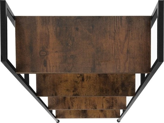 tectake - Wandschrank Liverpool - industriell dunkelbraun - 61,5 x 36,5 x 150 cm - 404148