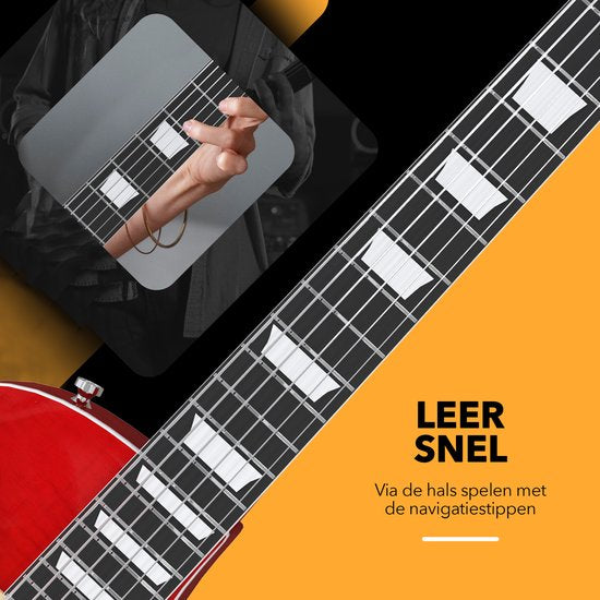Finesse E-Gitarre mit Verstärker Rot/Orange