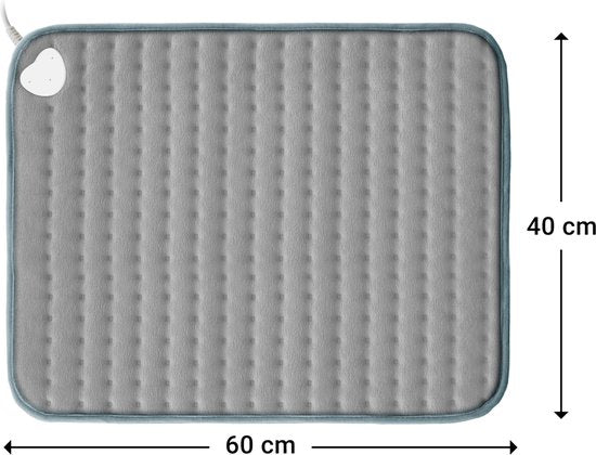 Tomado THP0602G - Elektrisches Heizkissen - 60 x 40 cm - XL-Format - Automatische Abschaltung - Grau