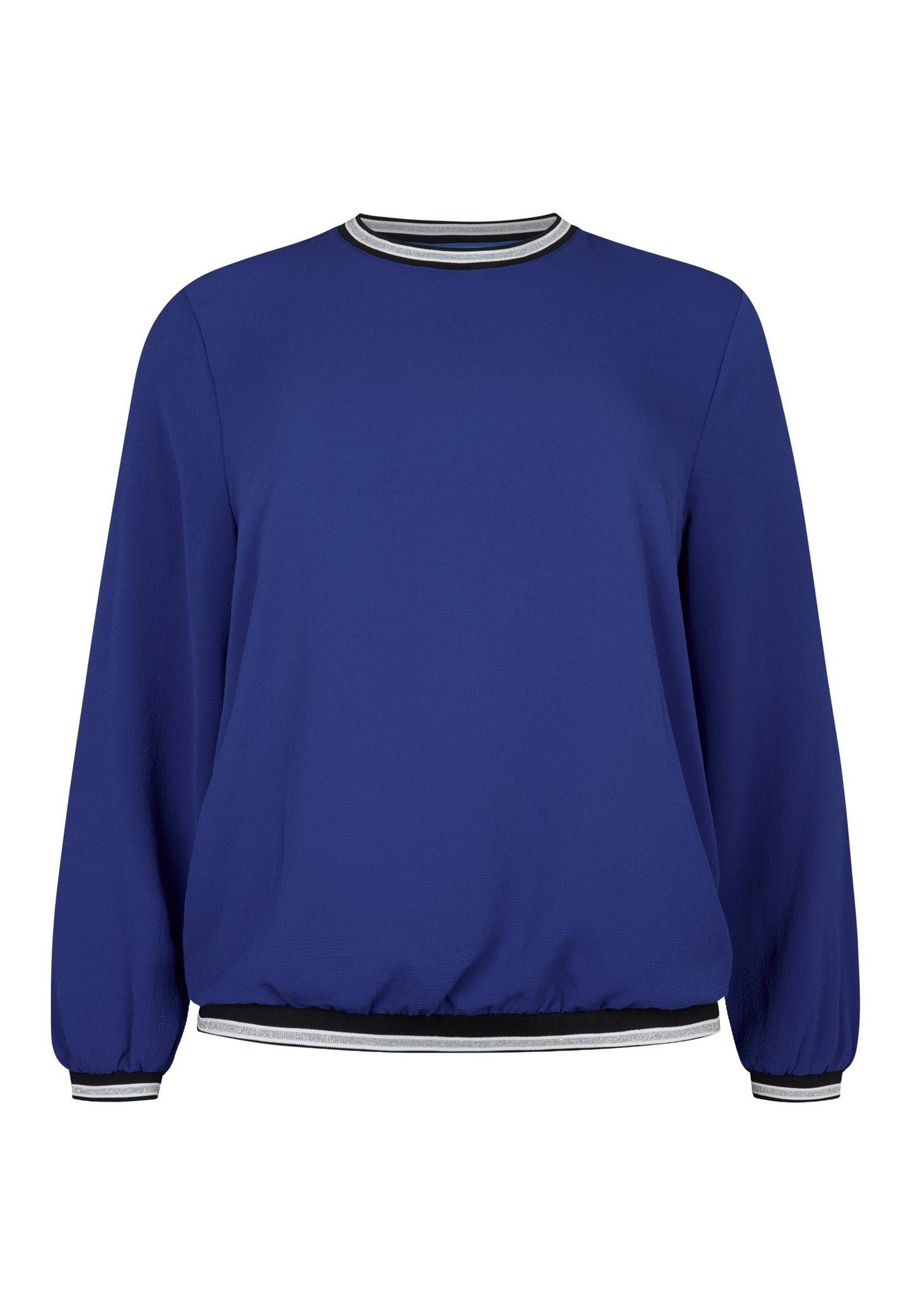 Romy Bluse PL - Kobaltblau - Größe 48 - Bequemes Oberteil mit sportlichen Details