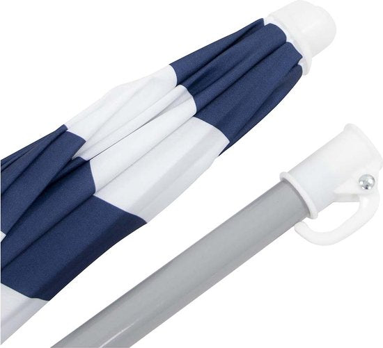 Bo-Camp – Sonnenschirm – Strand – Mit Schwenkarm – Gestreift – Ø 165 cm