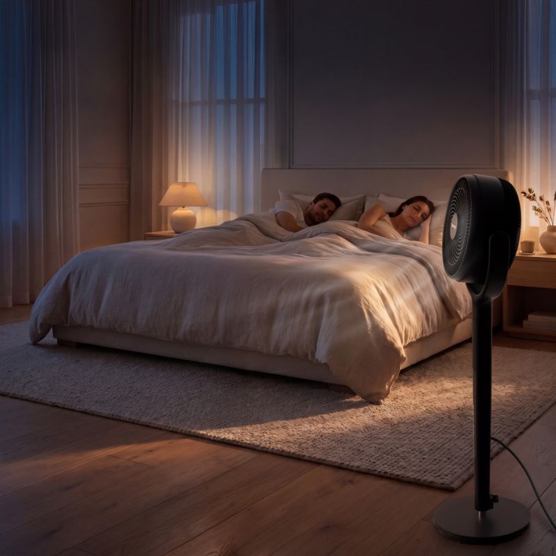 Auronic Omni Ventilator Schwarz – 12 Geschwindigkeitsstufen – 120°-Oszillation – mit Fernbedienung