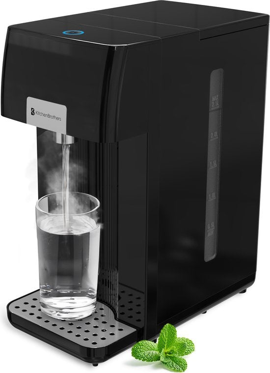 KitchenBrothers Heißwasserspender - 100grad - 250 ml - 2.5L - Schwarz