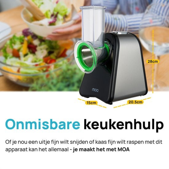 MOA Gemüseschneider - Salatzubereiter - Multifunktional - Elektrische Reibe - Küchenmaschine - Häcksler - SM903