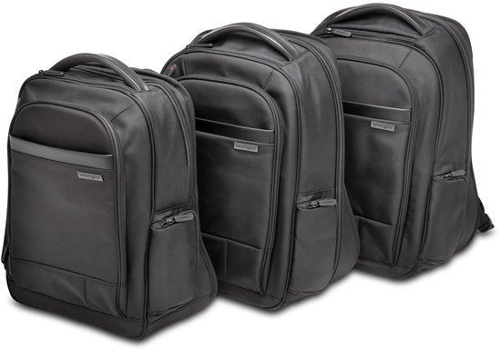 Kensington Contour™ 2.0 15,6-Zoll-Rucksack – strapazierfähiges, wasserabweisendes Material – ergonomisch – schwarz