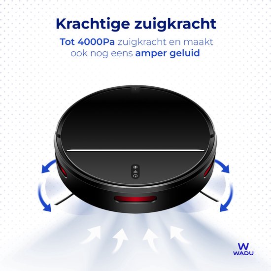 Staubsaugerroboter mit Wischfunktion - Mit Ladestation - Für Haustiere geeignet - Wischroboter