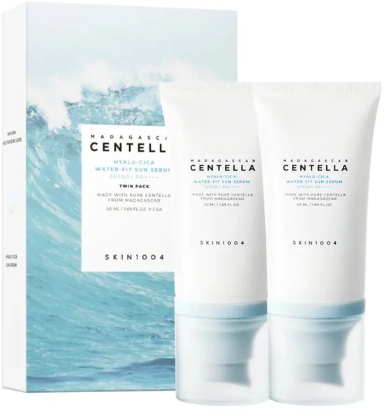 SKIN1004 Madagaskar Centella Hyalu-Cica Water-Fit Sun Serum SPF 50+ PA++++ 50ml*2 Zwei-Pack Koreanische Hautpflege