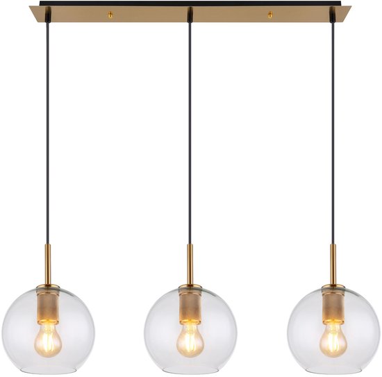Globo - Hängeleuchte - ADARA - Bronze - Glas - große Esstischlampe - E27 - 15462H2
