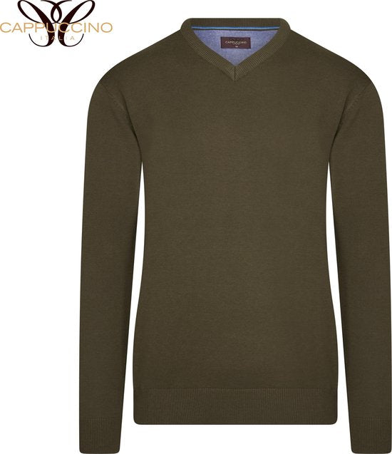 Cappuccino Italia - Herren Pullover Salerno Pullover - Grün - Größe XXL