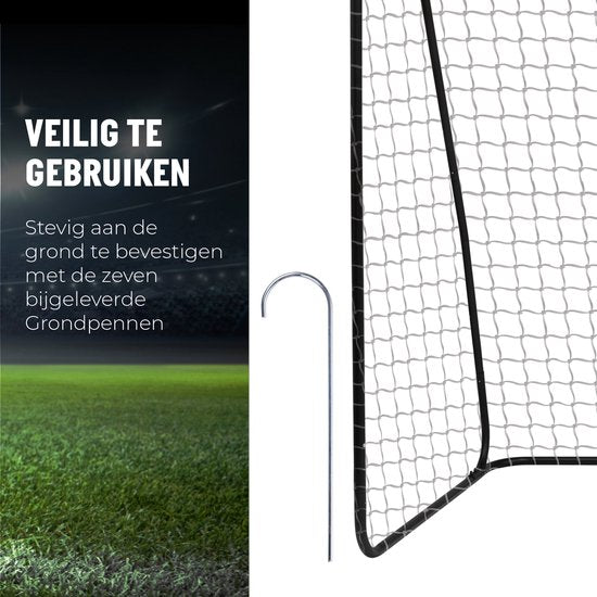 Umbro Fußballtor – Fußballtor 300 x 120 x 205 cm – Großes Fußballtor – Spielgerät für Kinder und Erwachsene – Schnelle Montage – Fußball-Trainingstor – Metall – Schwarz/Gelb