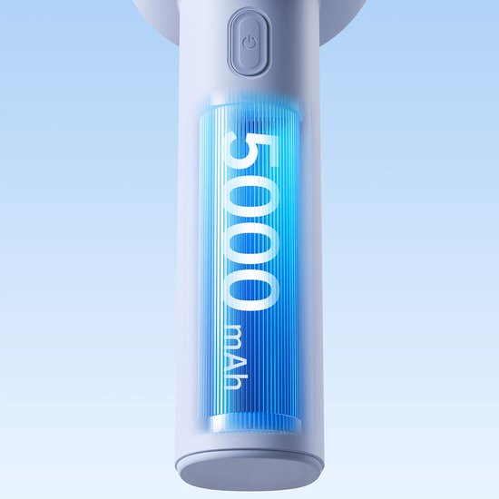Jisulife Handheld Fan 10S – Tragbarer Ventilator – LED-Anzeige – 5000 mAh – Blau