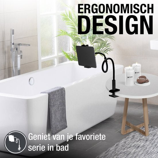 Studio ME Tablet-Halterung Flexibel Schwarz - 4.7 bis 12.9 Zoll - Ipad-Halterung Stativständer - 100 CM - Tablet-Ständer - Geeignet für Kameras - 360º drehbar - Tablet-Halterung