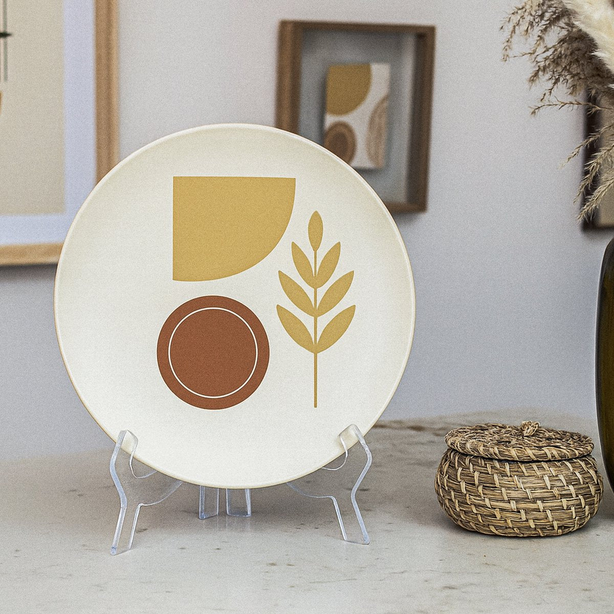 LUFT Schildständer Transparent 25x16 cm - Elegante Halterung für Teller, Bücher und Tablets