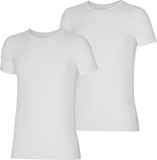 Apollo Herren-T-Shirt Bambus - Rundhalsausschnitt - 2er-Pack - Weiß - XL