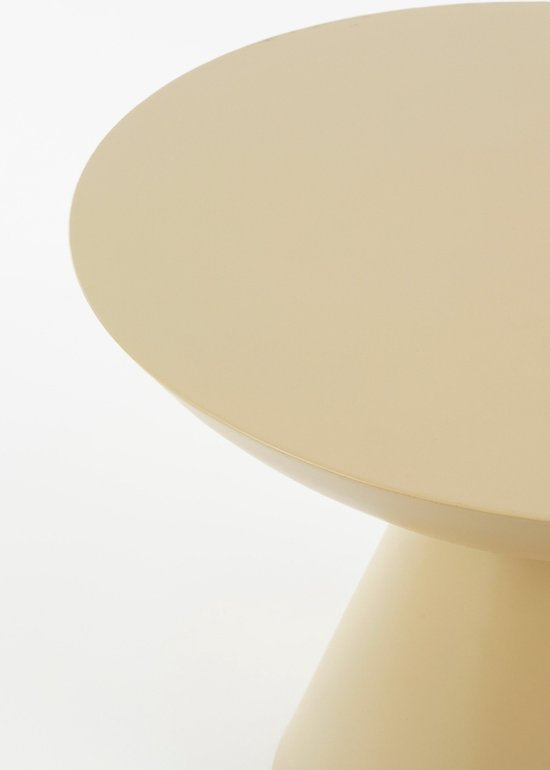 Mica Decorations Celise Beistelltisch - H44 x Ø59 cm - Metall - Beige
