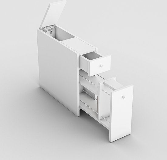 Asir Badezimmerschrank - Weiß - 20 x 55 x 60 cm