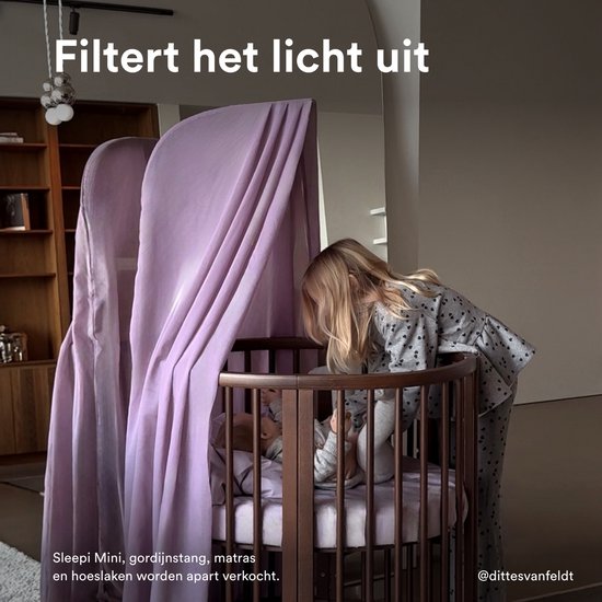 Stokke Sleepi Canopy V3, Lavender – Schaffen Sie eine gemütliche, ruhige Umgebung für Ihr Baby – Einfach zu montieren – Leichter Stoff – Kompatibel mit Sleepi Mini & Bed