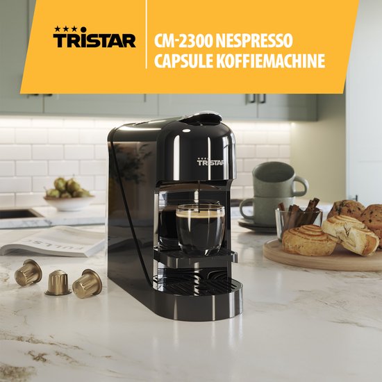 Tristar CM-2302 – Kaffeekapselmaschine – Kompatibel mit Nespresso – 0,8 l – 1400 W – Kompakt und benutzerfreundlich