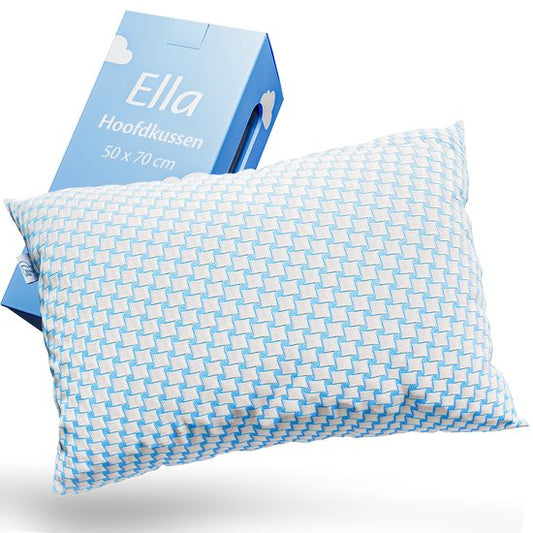 Ella Nackenstützkissen – Ergonomisch – Verstellbar – 50 x 70 cm – Orthopädisch – Weiß