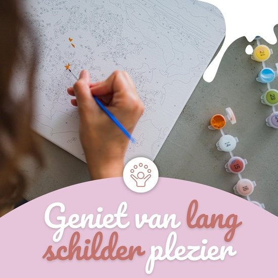 RubyeÂ® Malen nach Zahlen Erwachsene - Blumen in der Vase - Inklusive Farbe und Pinsel - Leinwand Malerei Leinwand - Farbe nach Zahlen - 40x50cm