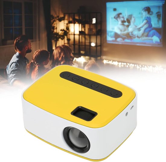 Fuegobird T20 Mini-Beamer – Taschenbeamer – Tragbar – LED – Unterstützt 1920×1080 – Weiß