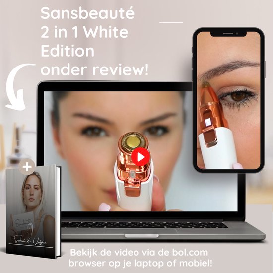 Augenbrauentrimmer - Gesichts-Haarentfernungsgerät Damen - Gesichts-Haarentfernung Frau - Sansbeauté® - Gesichts-Haarentfernungsgerät Damen - Enthaarungsmittel - Makelloser Gesichts-Haarentferner - Mini-Rasierer Trimmer - Elektrisch