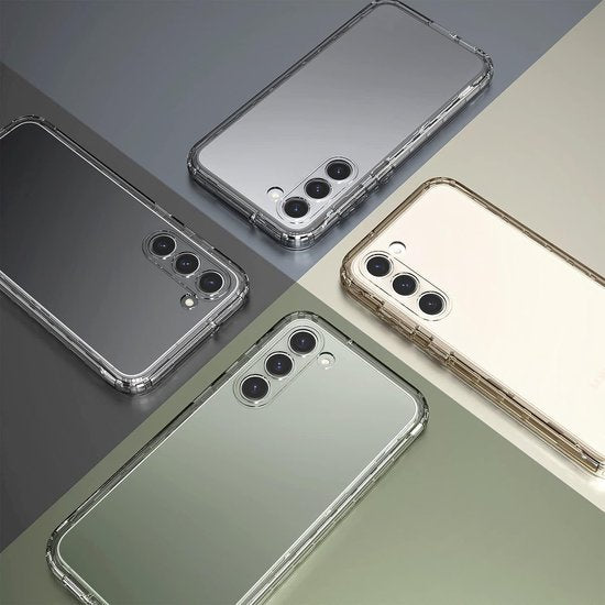 Podec 2-in-1 Case mit Displayschutzfolie geeignet für Samsung Galaxy S23 Transparentes Handy Case - Anti-Schock Case Cover