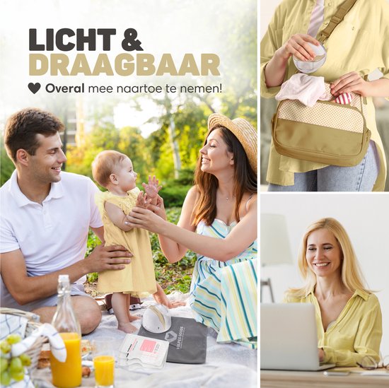 Vulpes Goods BabyCare Elektrische Milchpumpe – Kabellos & Freihändig – USB – Inkl. Brustschild & Aufbewahrungsbeutel