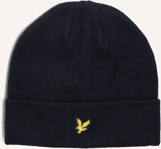 Lyle & Scott Mütze aus Wollmischung, Marineblau – Einheitsgröße – Herren