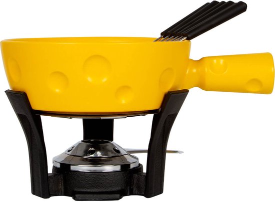 Boska Fondue-Set Super Cheesy - Käsefondue-Pfanne - spülmaschinenfest - gelb - 1,3 L