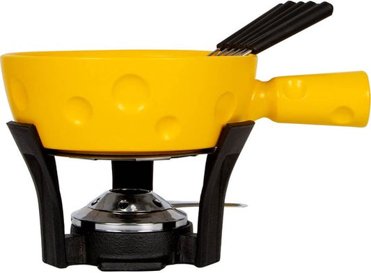 Boska Fondue-Set Super Cheesy - Käsefondue-Pfanne - spülmaschinenfest - gelb - 1,3 L