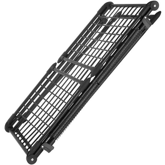 tectake® Wäscheständer – Wäschetrockner – 18 Meter Trockenlänge – zusammenklappbar – Standmodell – Wäscheständer mit 2 Halterungen für kleine Wäsche – hohe Seitenflügel für lange Kleidungsstücke – schwarz