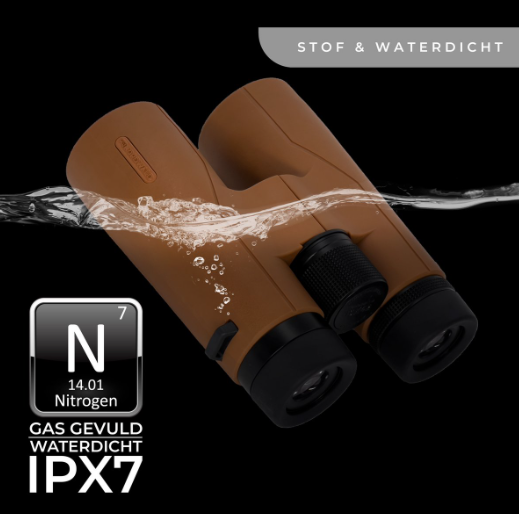 Nordwald 10x42 Fernglas – Cognac – mit Smartphone-Adapter